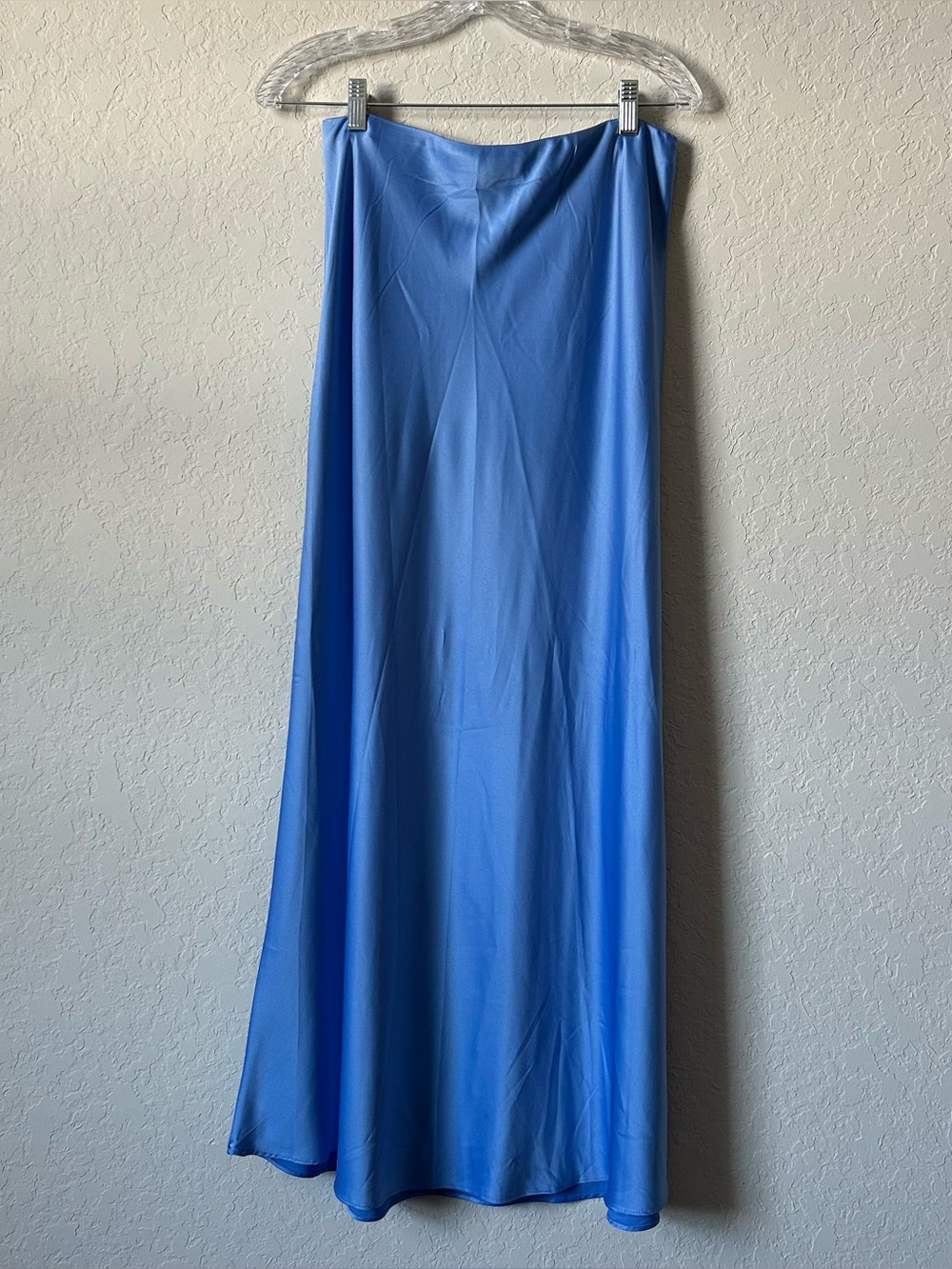 Express Cobalt Blue Satin High Waisted Maxi Skirt